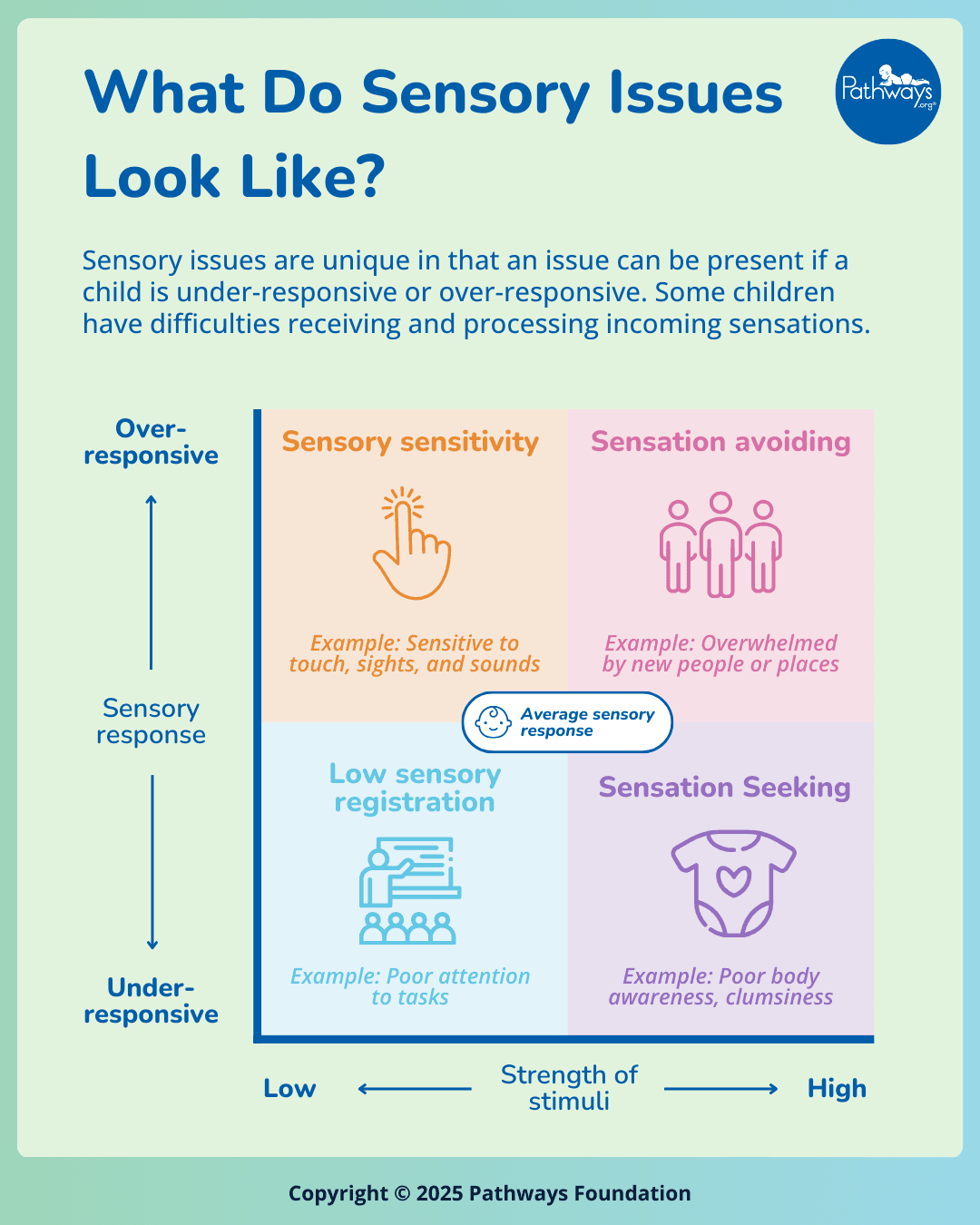 What do sensory issues look like infographic